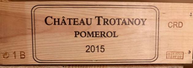 Chateau Trotanoy 2015 Bordeaux pomerol 1x caisse bois