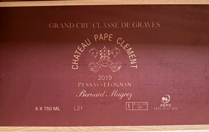 Bordeaux Château Pape Clément 6 bouteilles 2019