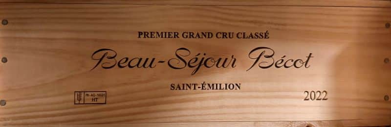 Château Beau-Séjour Bécot 2022 Premier Grand Cru Classé B Saint-Émilion