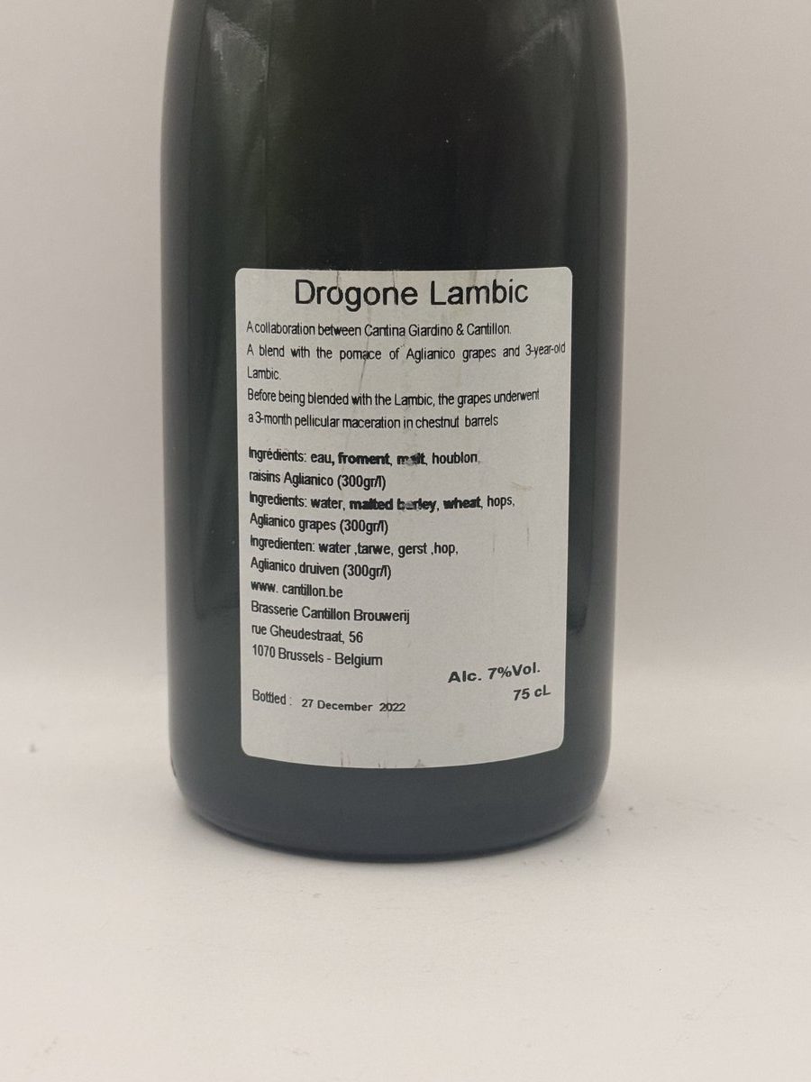 Cantillon Drogone Lambic 2022 | Fruit Lambic Belgium
