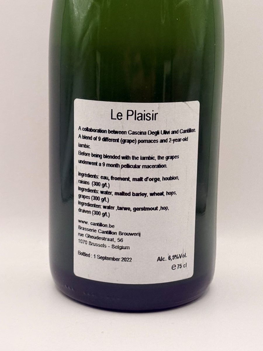 Cantillon Le Plaisir 2022 Fruit Lambic | Cascina Degli Ulivi Collab