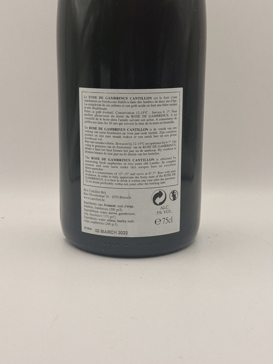 Cantillon Rosé de Gambrinus 2022 Lambic Framboise