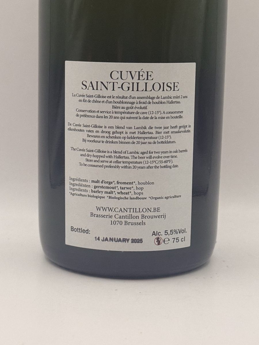 Cantillon Cuvée Saint-Gilloise 2025 Traditional Lambic
