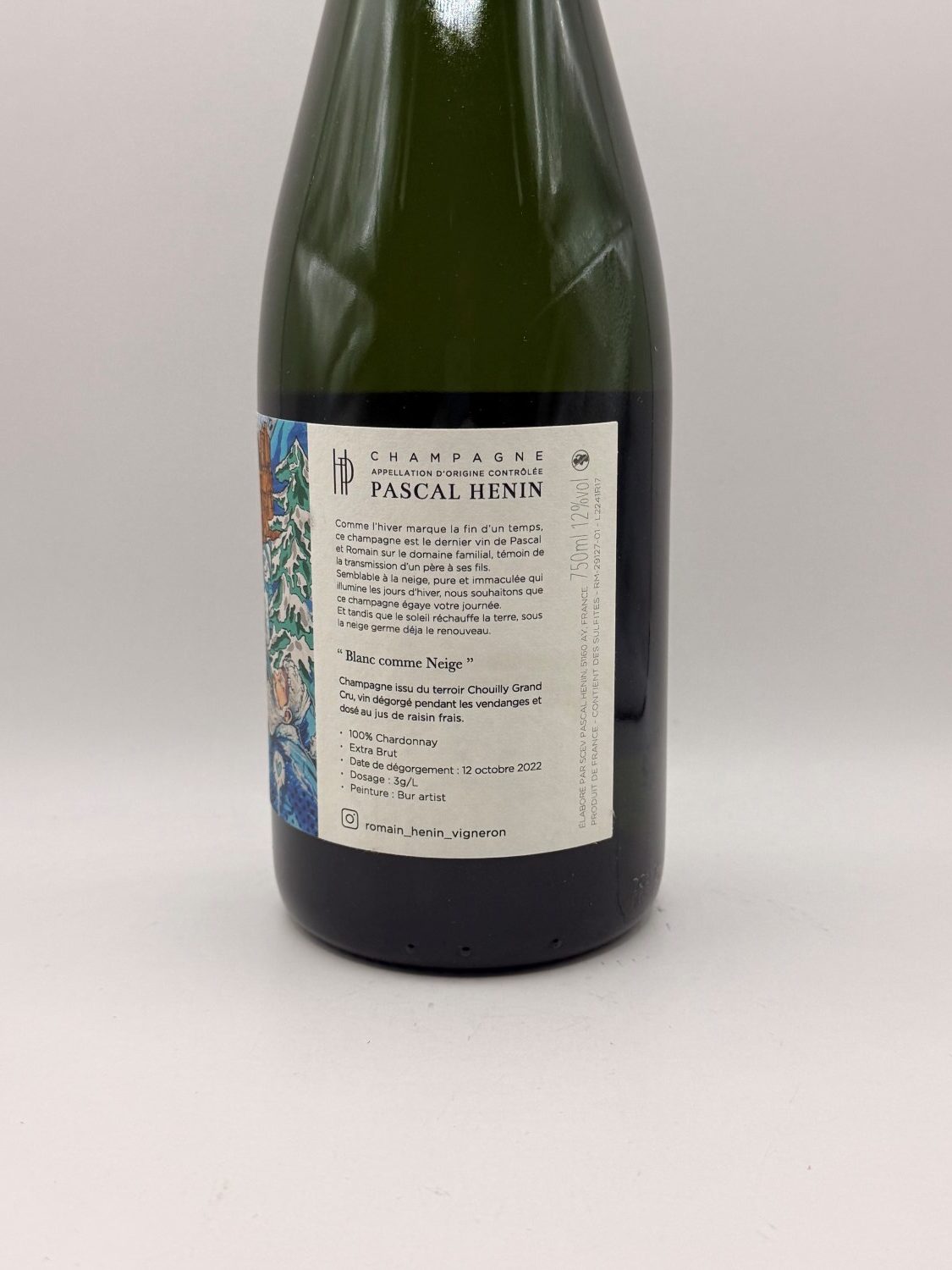 Henin Blanc Neige None Champagne — front label