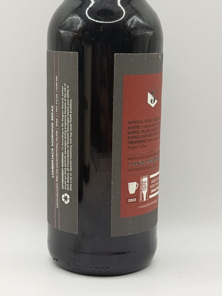 3 Sons Brewing Lumberjack Morning Break | Barrel-Aged Imperial Coffee Stout