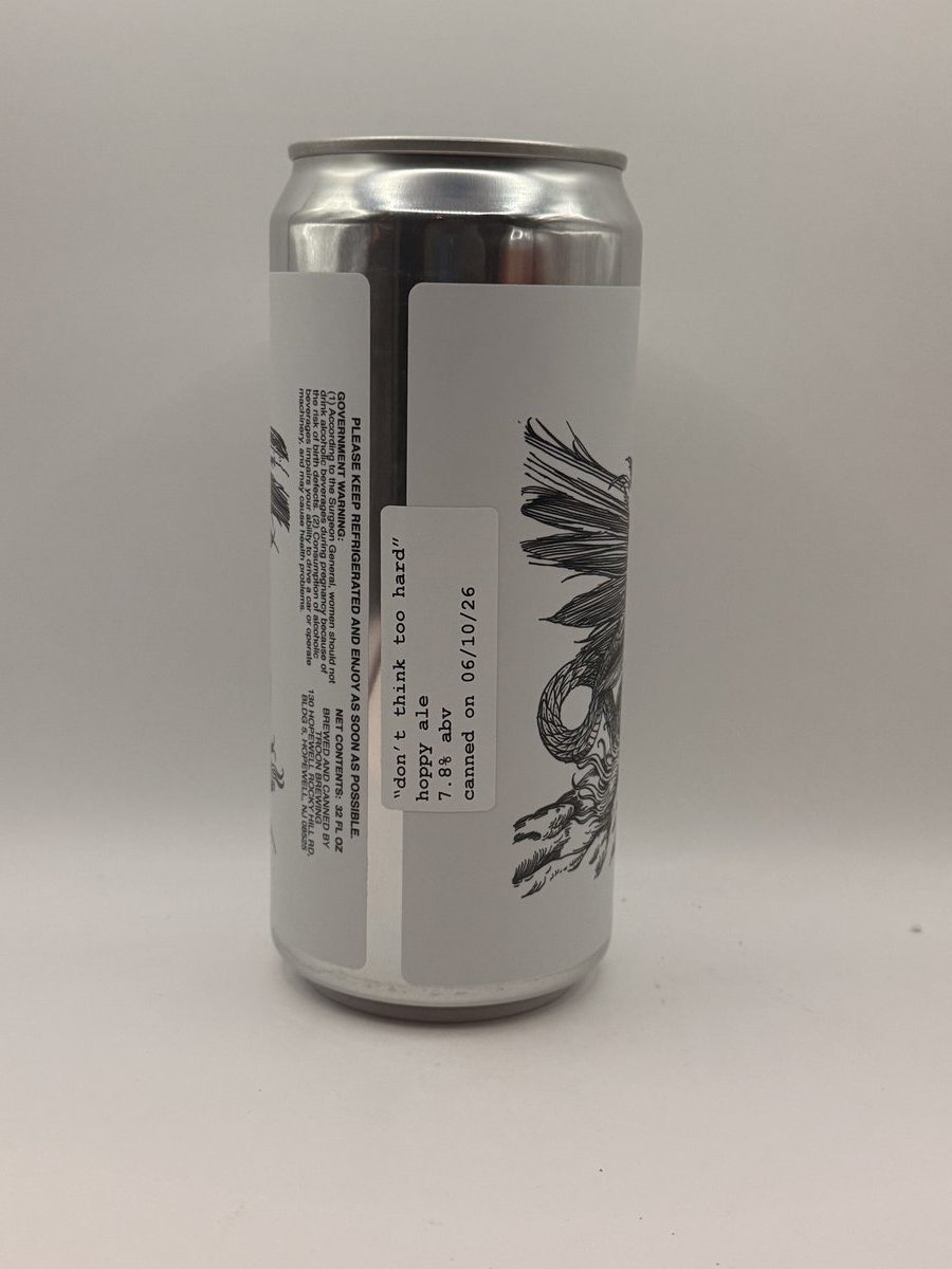 Troon Brewing Don't Think Too Hard | Hazy IPA New Jersey