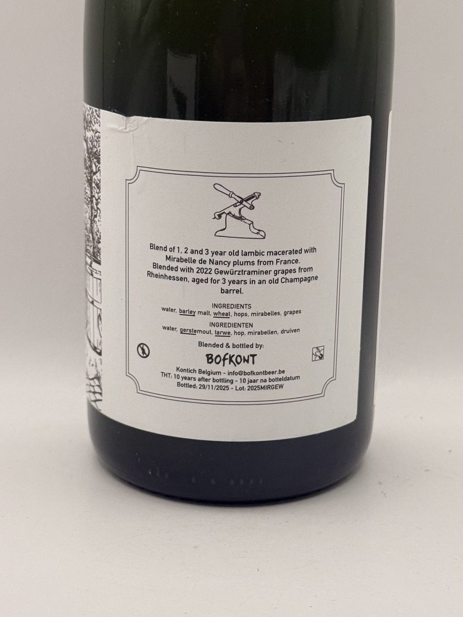 Bofkont Mirabelle Gewürztraminer 2025 Belgian Fruit Lambic